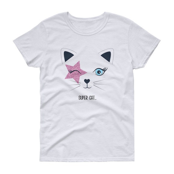 Cat t shirt girl sales