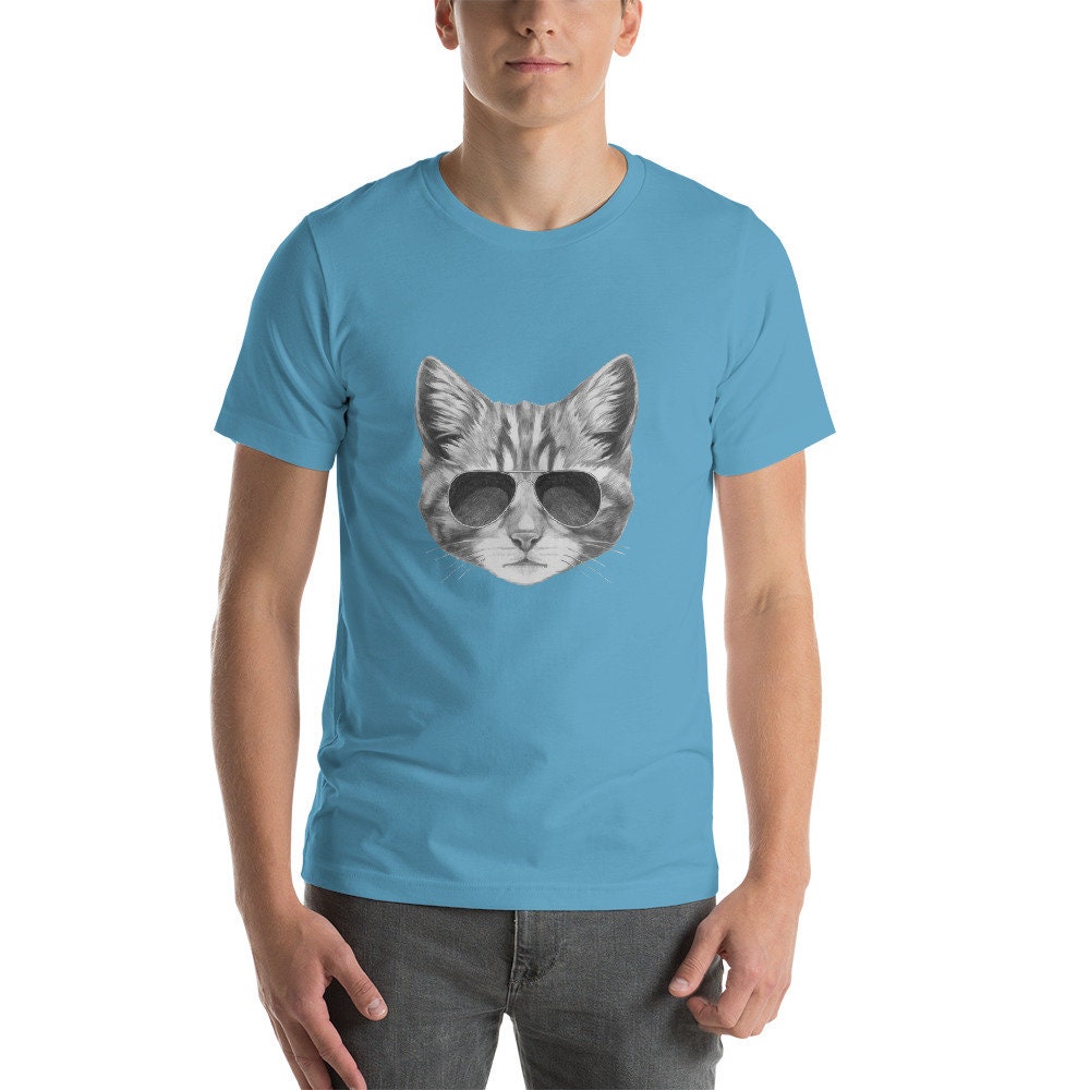 Cool Cat Tshirt. Cat Tshirt Cool Cat Shirt Funny Cat Etsy