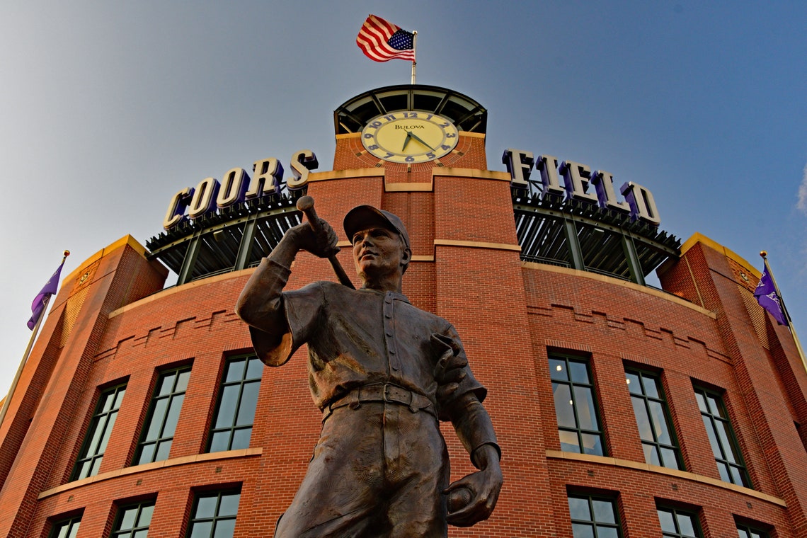Colorado Rockies Coors Field With Branch Rickey Statue, 