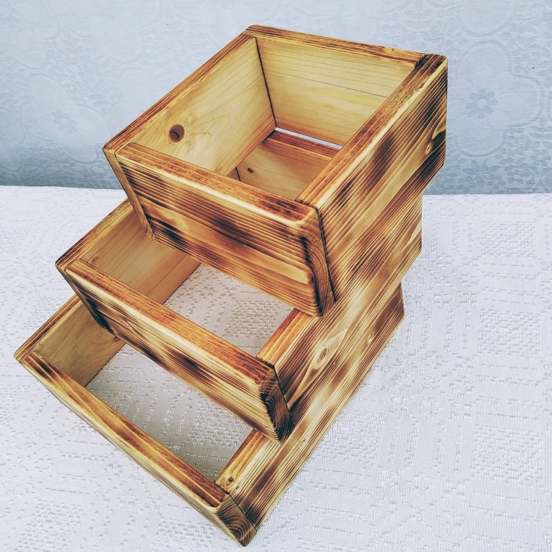 Square Floating Shelves Set of Three Wooden Cube Shelves Etsy