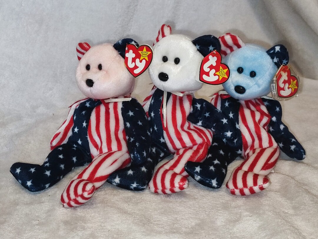 Vintage TY Beanie Babies Spangle all Three Variations Pink Etsy