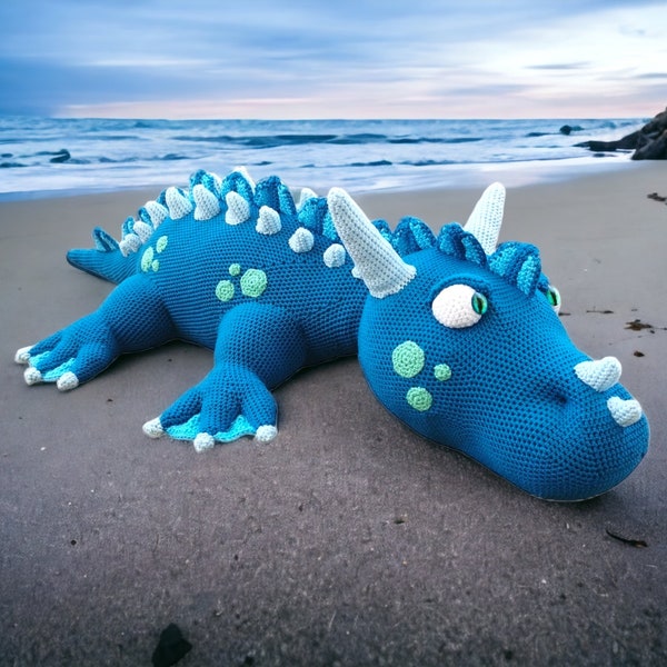 Xana the water dragon XXL (crochet pattern German and English)