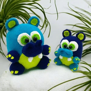 Crochet pattern the knuffle hippos