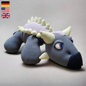Patty l'Ankylosaurus XXL (schema all'uncinetto in tedesco e inglese)