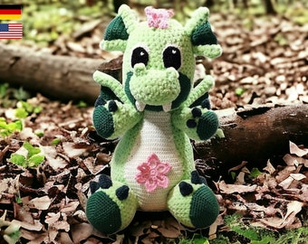 DRAGON DE PRINTEMPS "Blümchen" (patron au crochet allemand et anglais)