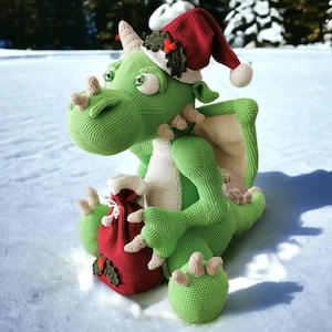 Arkto the christmas dragon XXL crochet pattern