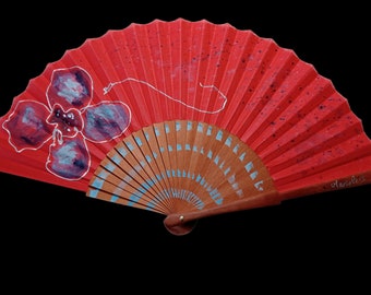 HAND PAINTED FAN Ecological Product "Flamenco" Series includes gift case, can be personalized