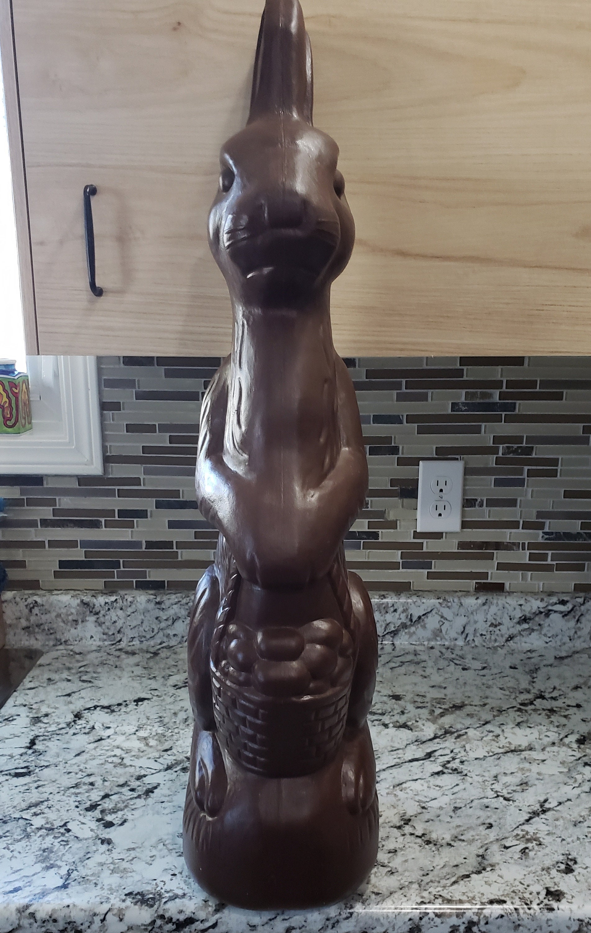 Vintage Easter Bunny Blow Mold 1983 Chocolate Easter Bunny Etsy