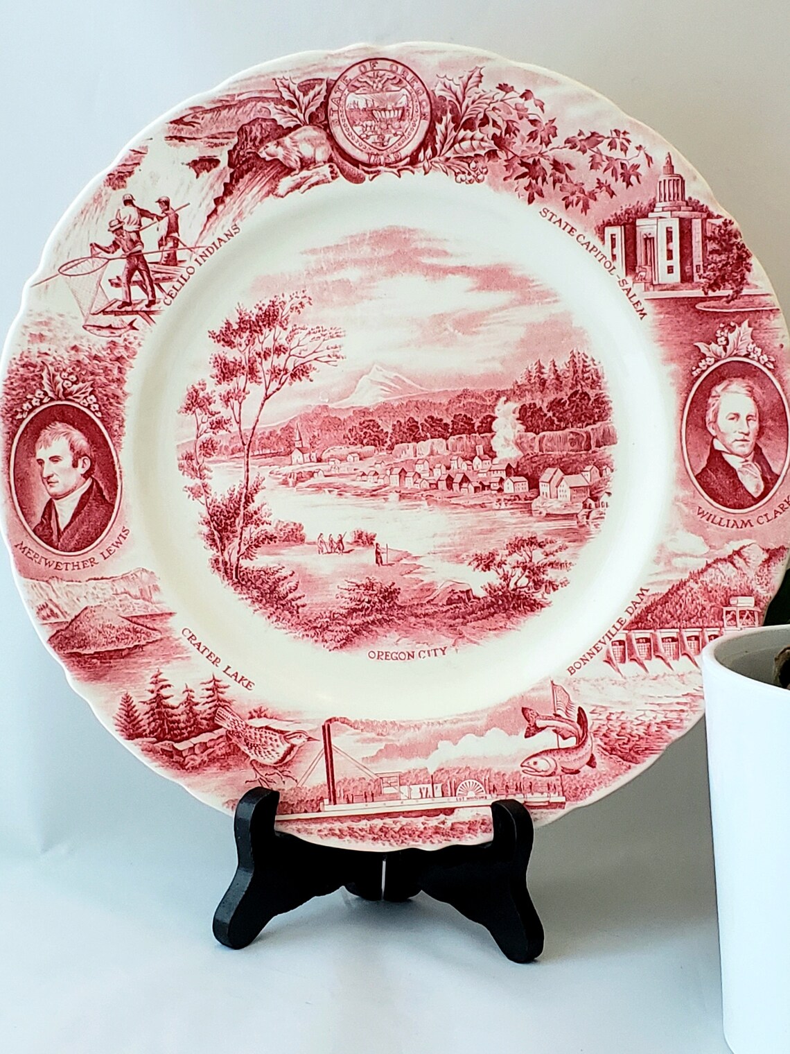 Vintage Plate of Oregon The Oregon Plate by Meir and Frank Etsy