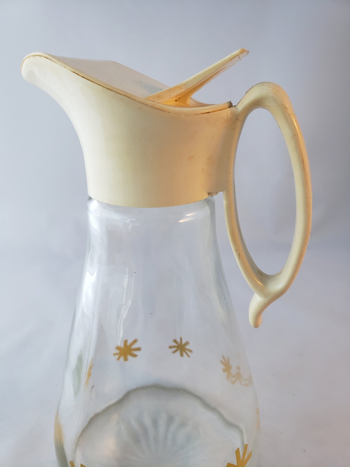 Vintage Pyrex Syrup Dispenser Log Cabin Glass and Plastic Etsy