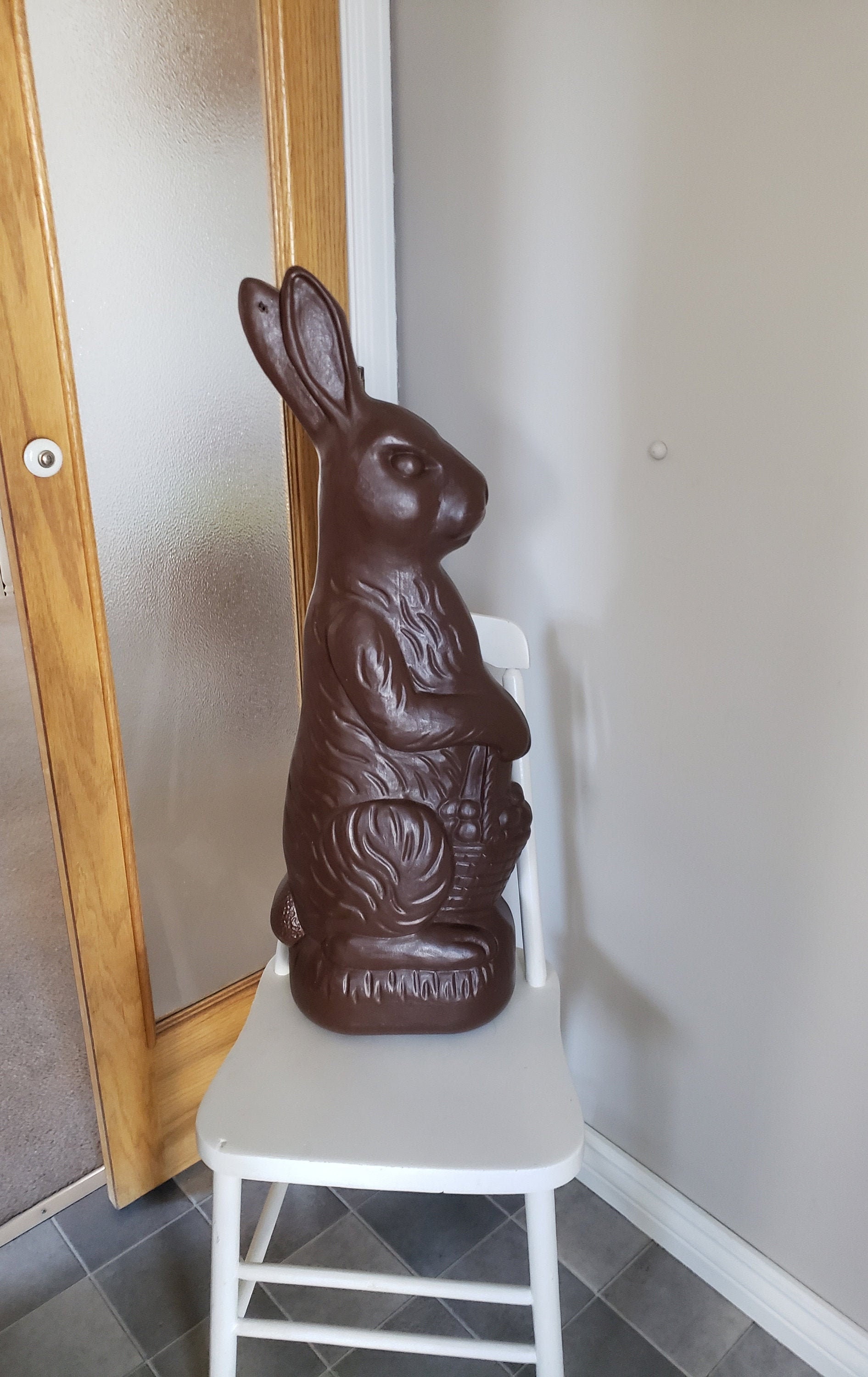 Vintage Easter Bunny Blow Mold 1983 Chocolate Easter Bunny Etsy