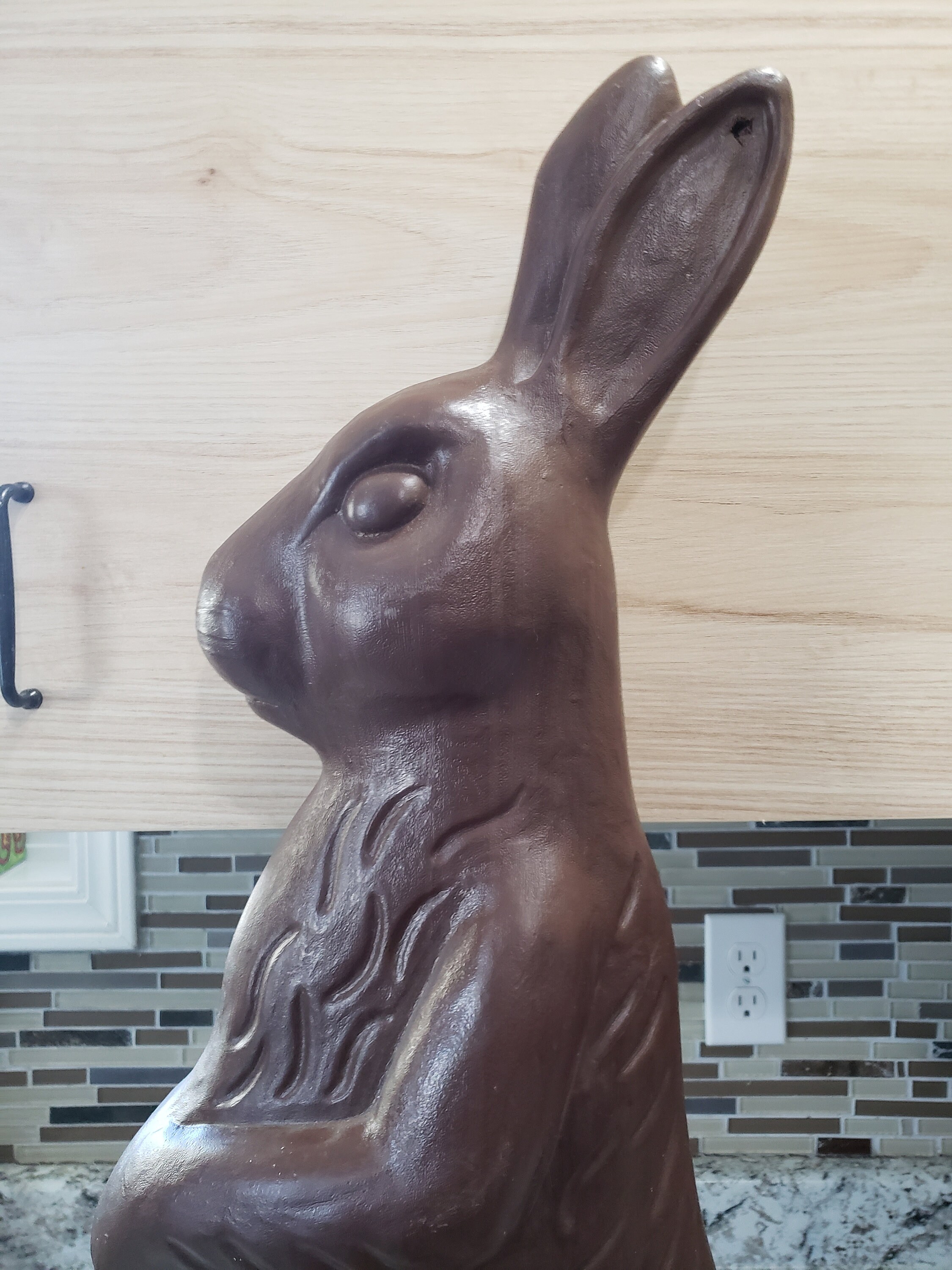 Vintage Easter Bunny Blow Mold 1983 Chocolate Easter Bunny Etsy