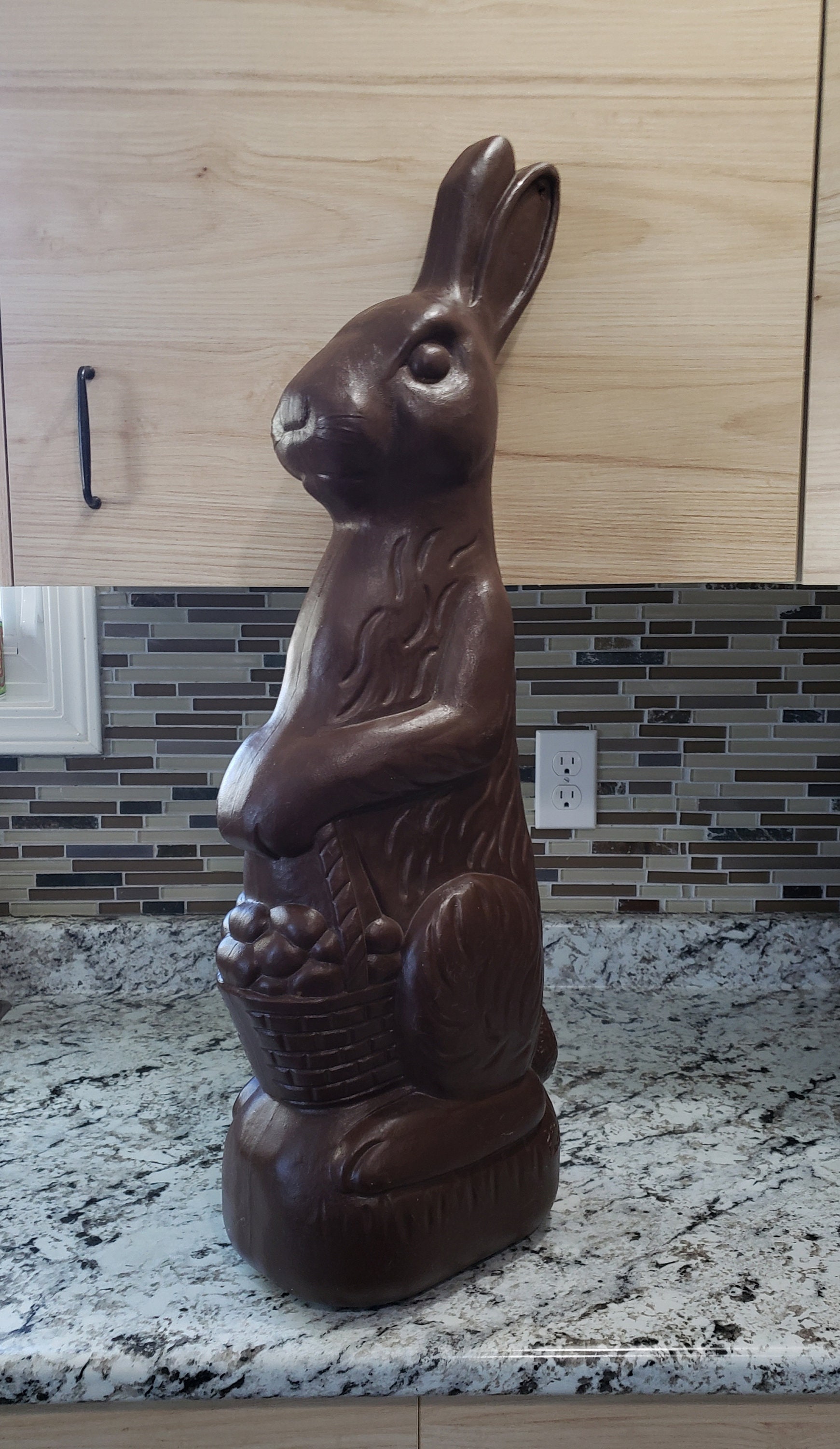 Vintage Easter Bunny Blow Mold 1983 Chocolate Easter Bunny Etsy