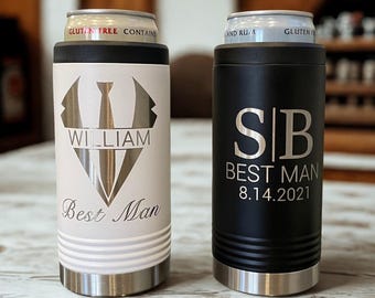 Personalized Men's Can Cooler – 12 oz Insulated Stainless Steel with Name