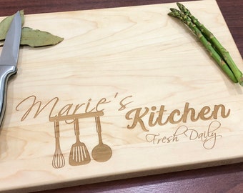 Personalized Cutting Board, Mothers Day Gift, Kitchen Gift, Cutting Board, Mom Gift, Cooking Gift, Gift For Her, Wedding Gift, Cutting Board