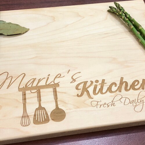 Custom Cutting Board. Kitchen Gift for Mom. Engraved Cutting Etsy