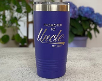 Engraved Personalized Best Uncle Tumbler, Gift Idea Uncle, Insulated Coffee Tumbler, New Uncle Gift, Brother to Uncle, Uncle Announcement