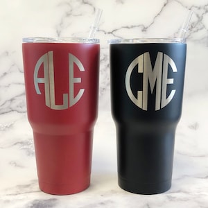Personalized 30 oz Tumbler, Custom Insulated Steel Laser Engraved Tumbler, Travel Mug, Corporate Gifts, Etched Tumbler, Monogram Tumbler