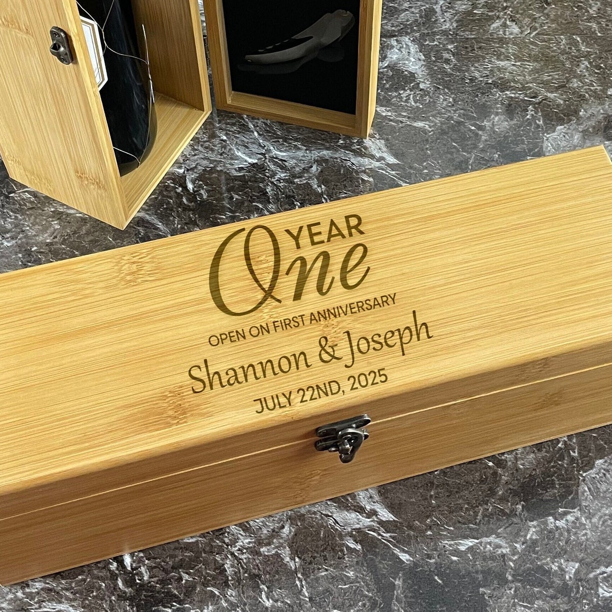 1 Year Anniversary Wine Gift, Wine Box Gift for Couples, Anniversary Gift for Couples 1 Year, One Year One Anniversary Celebration - Etsy