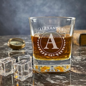 Custom Whiskey Glasses - Bourbon Glass - Scotch Glass - Engraved Whiskey Glasses - Whiskey Glass - Whiskey Drinking Glass - Rocks Glass