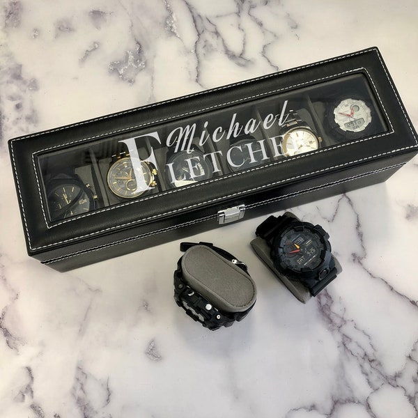 Watch Case - Personalized Watch Box - Watch Box for Men - Groomsman Gift - Best Man Gift - Custom Watch Case - Watch Display Case -Watch Box