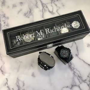 Watch Storage Case, Personalized Watch Box, Watch Box for Men, Groomsman Gift, Best Man Gift, Custom Watch Case, Watch Display Box