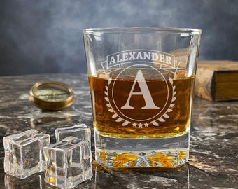 Custom Whiskey Glasses - Bourbon Glass - Scotch Glass - Engraved Whiskey Glasses - Whiskey Glass - Whiskey Drinking Glass - Rocks Glass