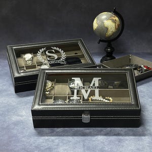 Personalized mens watch jewelry box best sale