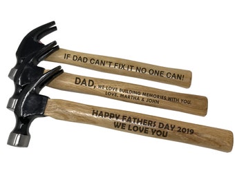 Engraved Hammer - Personalized Hammer - Custom Hammer - Fathers Day Hammer - Hammer for Dad - Husband Anniversary - Gift for Husband