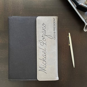 Personalized Business Portfolio, Custom Engraved Portfolio, Custom Notepad, Coworker Gift, Personalized Business Gifts, Engraved Portfolio