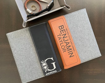 Personalized Leatherette Portfolio - Custom Journal - Business Notebook