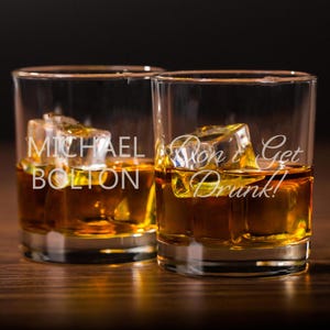 Your Own Custom Text Personalized Whiskey Glass, Custom Whiskey, Etched Bourbon Glass, Engraved Custom Glassware