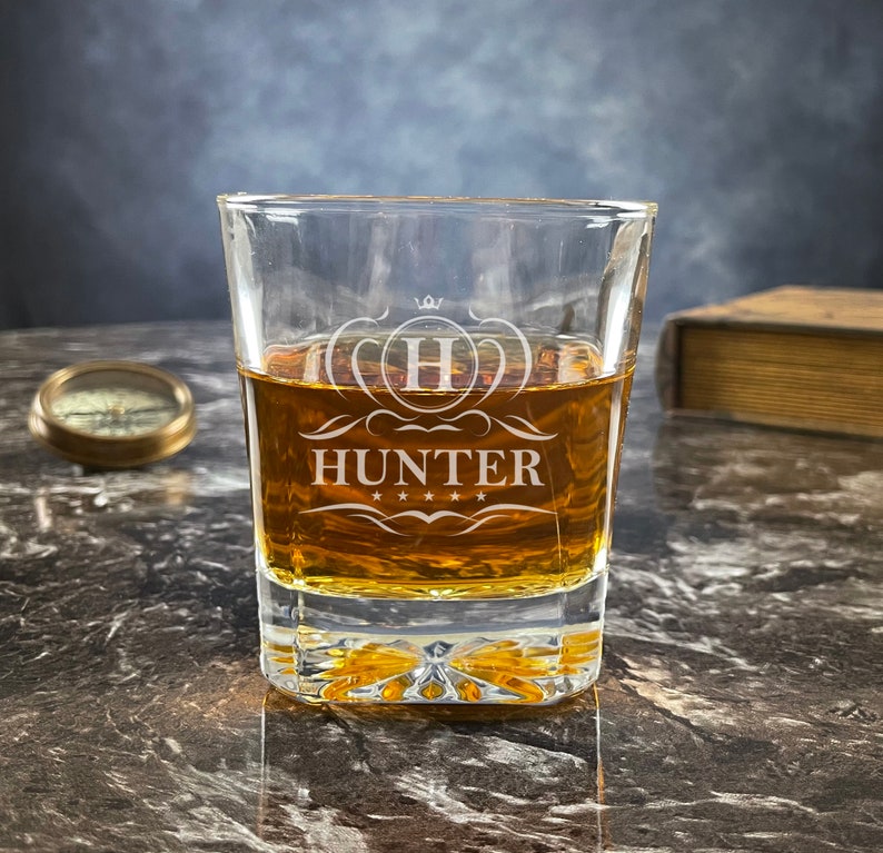 Whiskey Glass Bourbon Glass Engraved Whiskey Glass Etsy