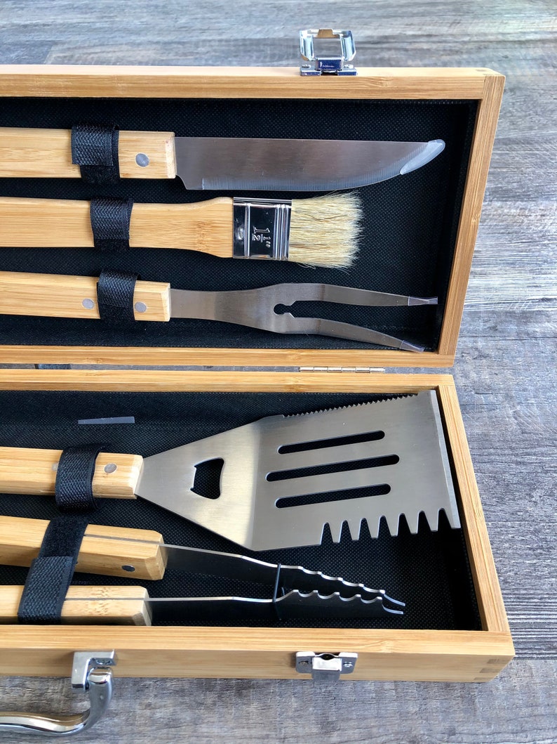 Engraved BBQ Set BBQ Gift Grilling Tools Grill Set Etsy