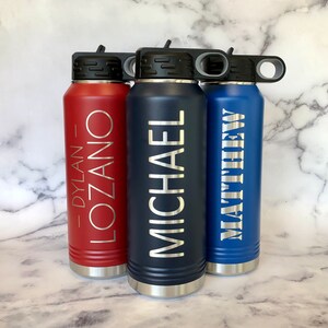 32oz Personalized Water Bottles, Custom Engraved Water Bottle,  Large Water Bottle, Beach Water Bottle, Gym Gift, Coach Gift, Hydro Bottle
