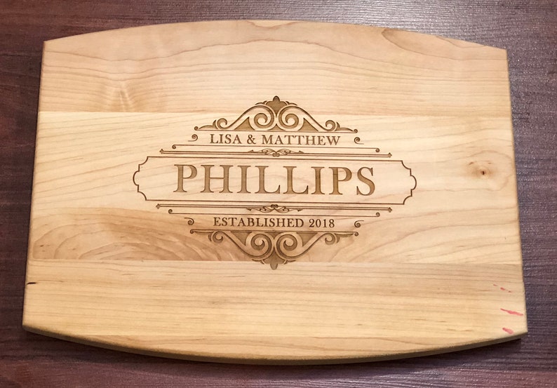 Engagement Realtor Gift Maple Cutting Board Custom Cutting Board Personalized Kitchen Wedding Shower Gift New Home Gift