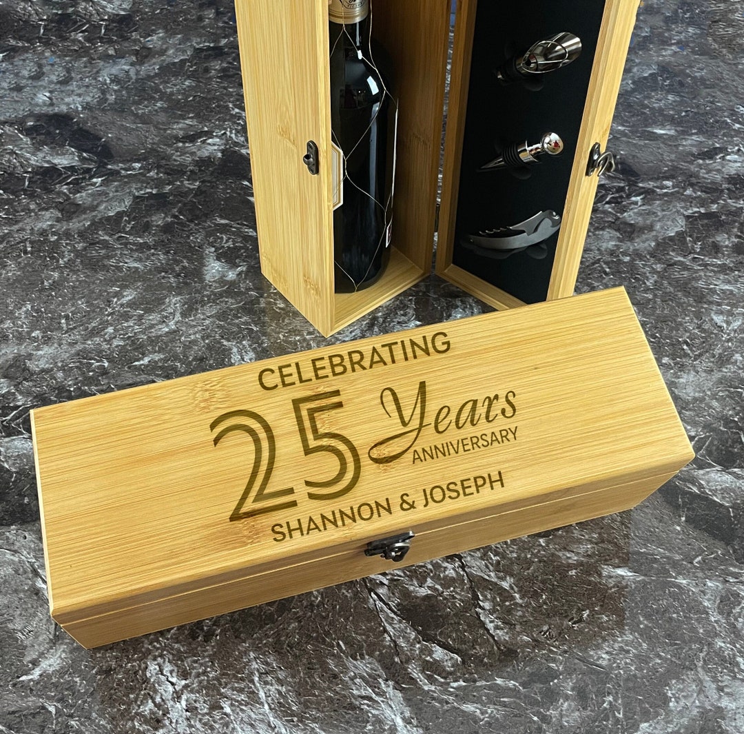 25 Year Anniversary, Gift for Couple 25 Years, 25 Years Wine Gift — free download