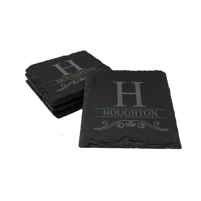 Personalized Slate Coasters Custom Coaster Set Etsy