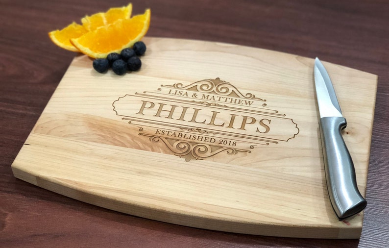 Engagement Realtor Gift Maple Cutting Board Custom Cutting Board Personalized Kitchen Wedding Shower Gift New Home Gift