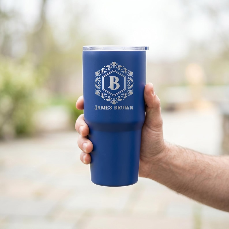 Engraved Tumbler for Boyfriend, 30 oz Stainless Steel Cup Gift image 4