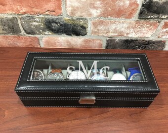 Watch Case - Personalized Watch Box - Watch Box for Men - Groomsman Gift - Best Man Gift - Custom Watch Case - Watch Display Case -Watch Box