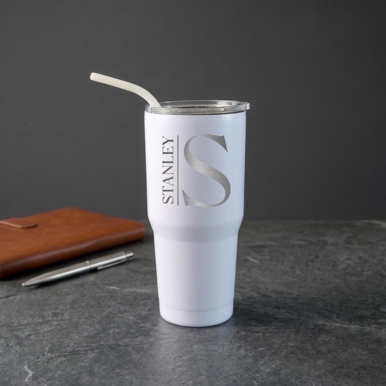 Engraved Tumbler for Boyfriend, 30 oz Stainless Steel Cup Gift image 1