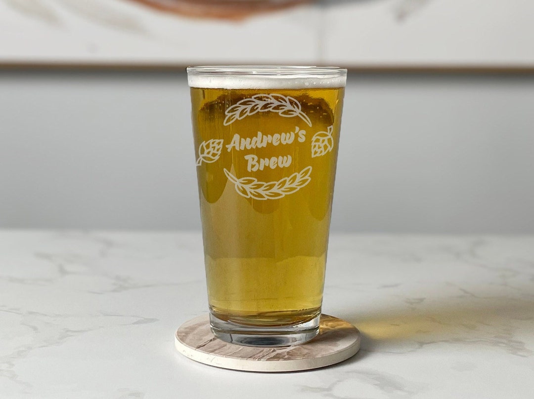 Beer Glass, Beer Gift, Custom Pint Glasses, Engraved Beer Glasses ...