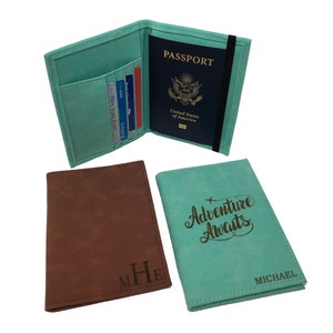 Passport Cover Personalized Wedding Passports Custom Passport Cover Family Passport Holder Monogram Passport Cover Travel Gift image 2
