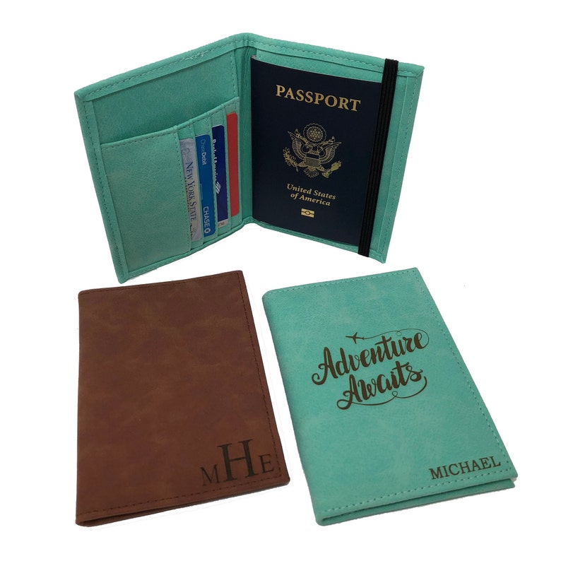 Passport Cover Personalized Wedding Passports Custom Passport Cover Family Passport Holder Monogram Passport Cover Travel Gift image 2