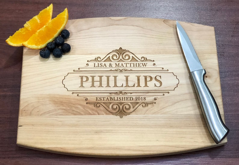 Engagement Realtor Gift Maple Cutting Board Custom Cutting Board Personalized Kitchen Wedding Shower Gift New Home Gift