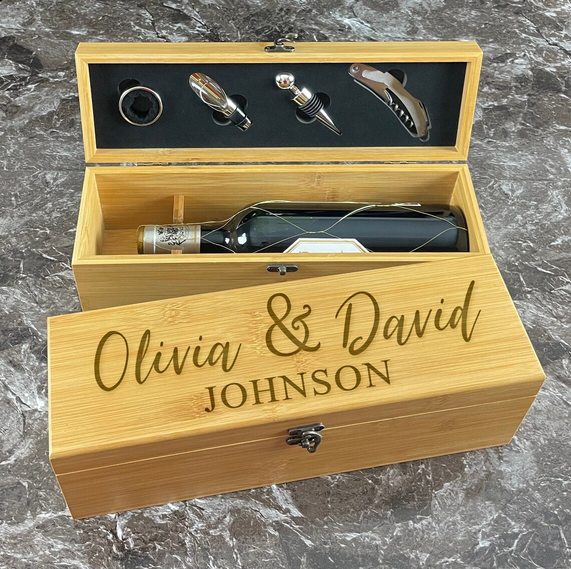 Wine Box Wedding Wine Box Wedding Gift for Couple Etsy