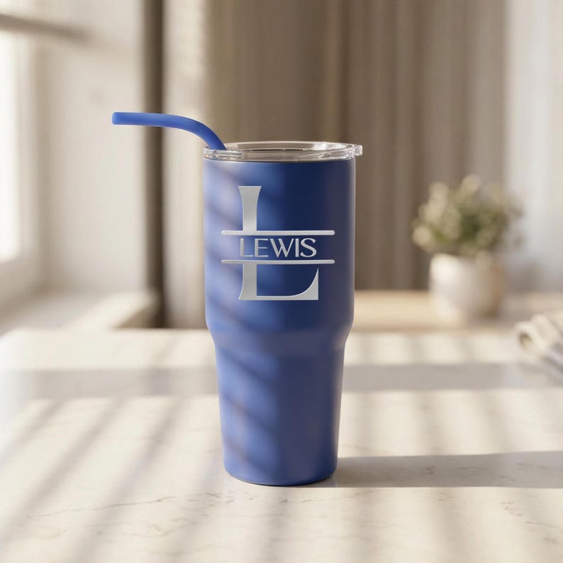 Engraved Tumbler for Boyfriend, 30 oz Stainless Steel Cup Gift image 2