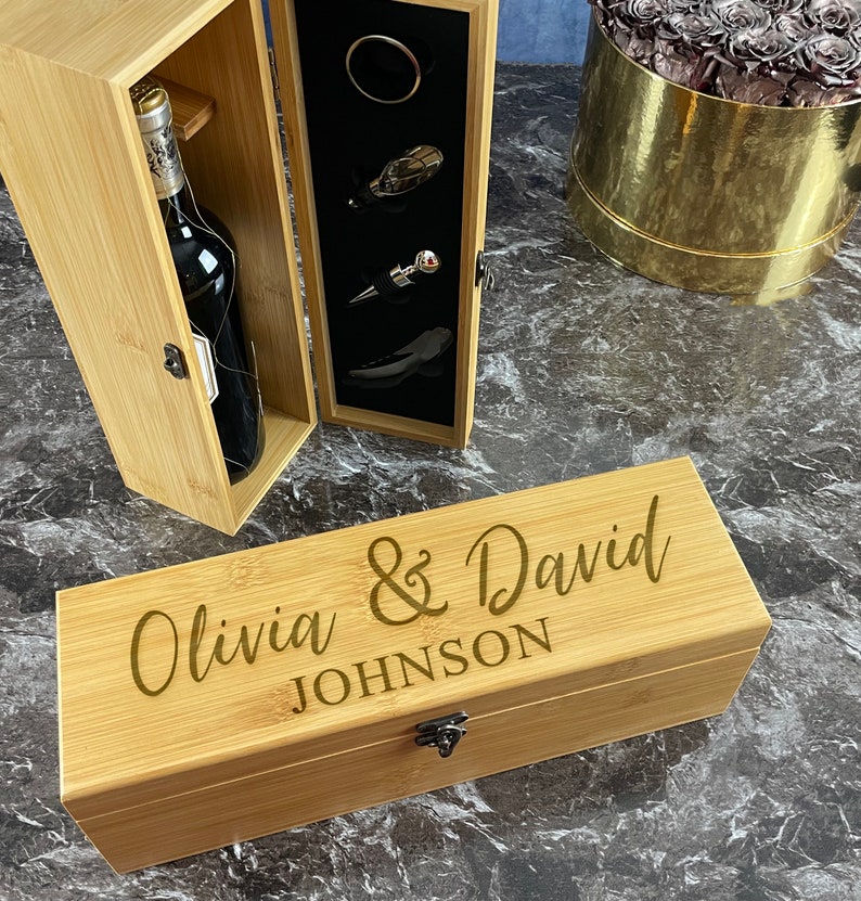 Wine Box Wedding Wine Box Wedding Gift for Couple Etsy