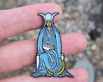 The High Priestess Enamel Tarot Pin